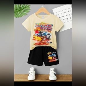 Young boy car graphic set